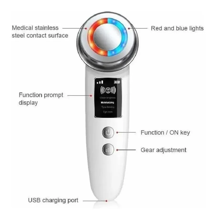Masajeador Ultrasónico Limpieza Facial